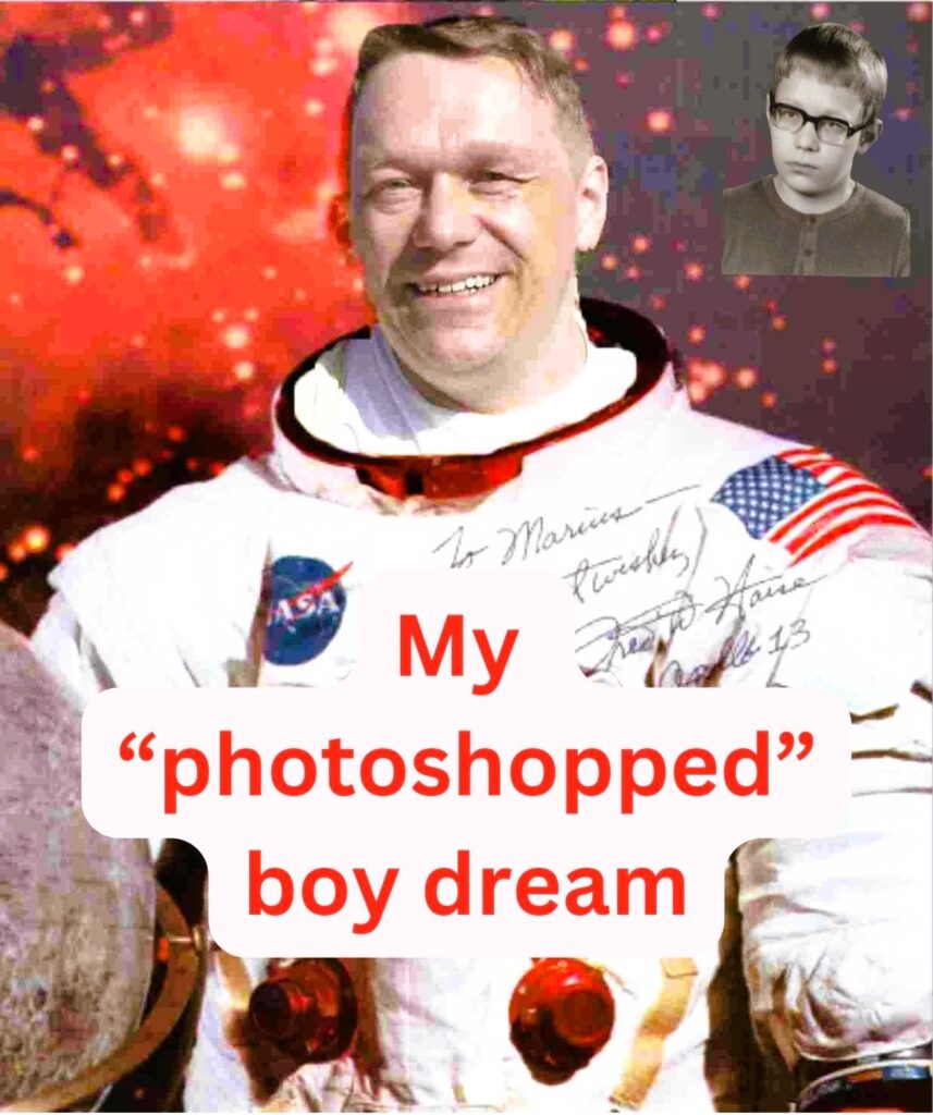 Me as an Astronaut and as a little boy